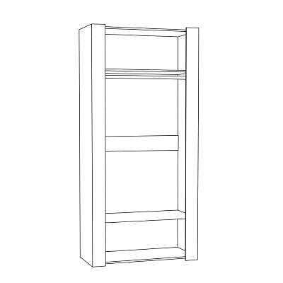 Шкаф 1,1 "Амелия"(МДФ)(Шёлковый камень/Бетон Чикаго беж/Зеркало)/Mb/Aml_13.133 - 2