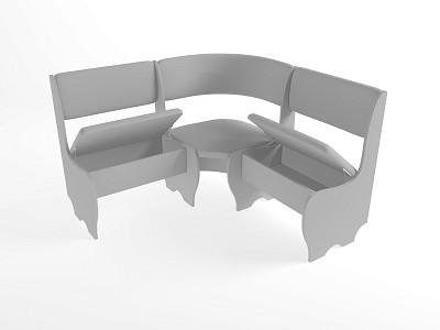 Скамья угловая мягкая compatto "Оливьер" (Сосна Винтерберг/Велюр Romance Mint (AT)) -G - 2