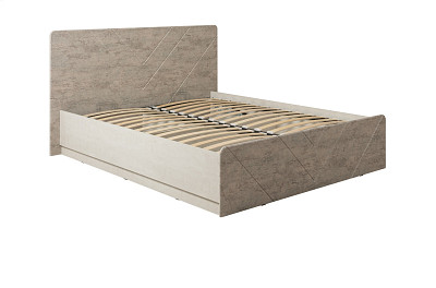 Спальный гарнитур 6 предм. "Амелия"(МДФ)(Шёлковый камень/Бетон Чикаго беж/Зеркало)/Mb/Aml - 2