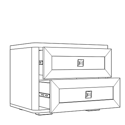 Тумба прикроватная "Марго" (Ясень анкор светлый/Экокожа polo белая) -Kr/PrmN - 4