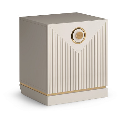 Тумба прикроватная прав. "Маргарет" (МДФ)  (Сатин) -Kr/Kpr - 3