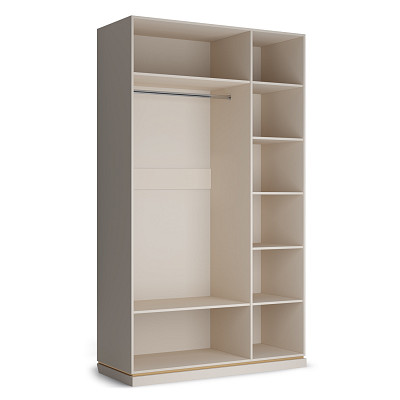 Шкаф 3х дверн. 1,35 "Маргарет" (МДФ)  (Сатин) -Kr/Kpr - 4