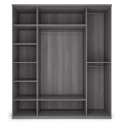 Шкаф 4х дверн. 1,9 "Марго" (Лиственница темная/Экокожа дила/Зеркало) -Kr/PrmN - 2