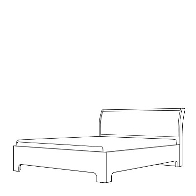 Кровать 900 с ортопед.осн.  L "Марго" (Ясень анкор светлый/Экокожа polo белая) -Kr/PrmN - 2