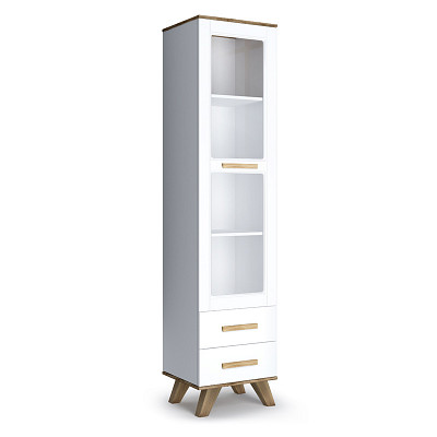 Гостиная "Сканди" (МДФ) (Белый/Дуб Каньон/Глянец белый)-Kr/Scnd - 4