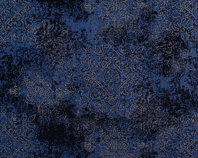 Кресло Дакота (Велюр Dream Indigo (AT)/Иск.кожа Mercury Black 620 (AT)/Жаккард Milano Damask Indigo (AT) - 3