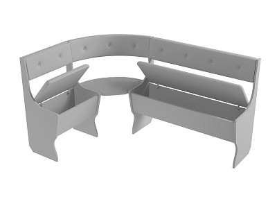 Кухонный уголок bello "Оливьер" (Дуб сонома/Кожзам Mango 5 sand (Bt)) -G/Л1 - 2