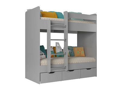 Кровать двухъярусная 70х160 tre "Лаворо" (Венге/Выбеленный Дуб) D - 2