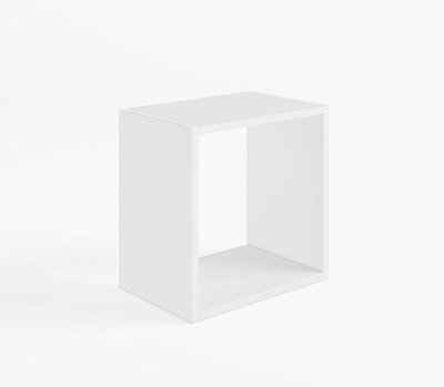 Полка навесная квадро "Лаворо"(Белый/Белый глянец) /Акция0431 - 1