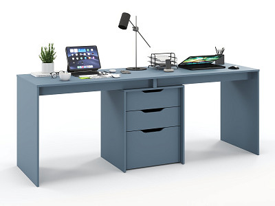 Стол письменный 1,8 grand mini "Лаворо" (Маренго / Маренго) D