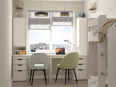 Шкаф 8 настольн./навесн.40х110 grand "Лаворо" (Анкор белый / Анкор белый) /1738 - 2