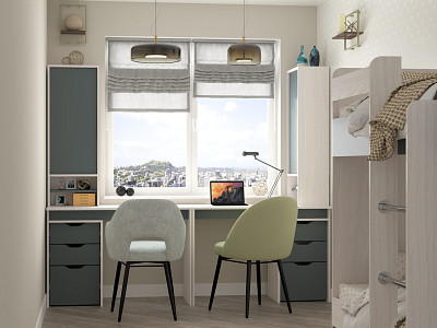 Шкаф 8 настольн./навесн.40х110 grand "Лаворо" (Анкор белый / Базальт) /1738 - 2