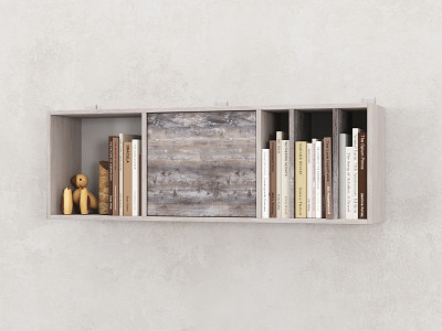 Шкаф 9 навесной 120х40 grand "Лаворо" (Анкор белый / Бетон пайн экзотик) /1739 - 1