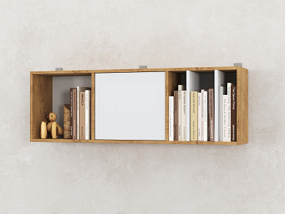 Шкаф 9 навесной 120х40 grand "Лаворо" (Дуб бунратти / Белый) /1739