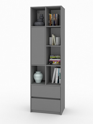 Шкаф 19 60х200 grand "Лаворо" (Вулканический серый / Вулканический серый) /1918