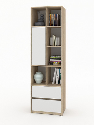 Шкаф 19 60х200 grand "Лаворо" (Дуб сонома / Белый) /1918