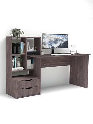 Стол письменный 5 170х60 левый grand "Лаворо" (Анкор темный / Анкор темный) /1885