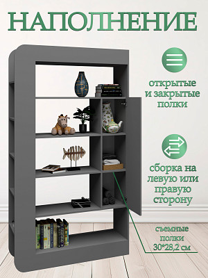 Стеллаж 120х190 alt "Лаворо" (Белый / Лимонный) /1964 - 3