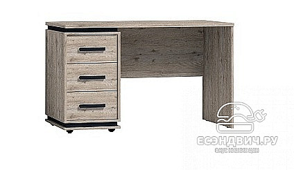 Стол письменный "Нэйтан" (Гаскон пайн/Черный)Gl/Nat84