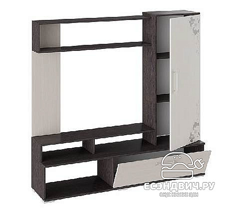 Гостиная 1,5 "Хлоя" (Венге Цаво/Дуб Белфорт с рис.) EsandwichEmSn