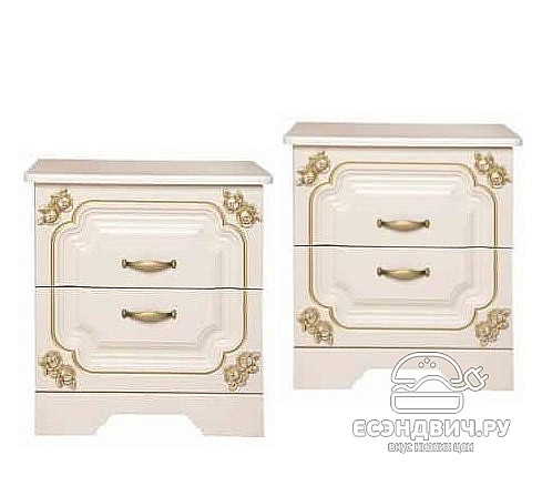 Спальня 6 предм. 5дв./1,8 "Моника" (Бежевый/Золото) (ЛМДФ/Лак/Бархат) /Sk/Mg