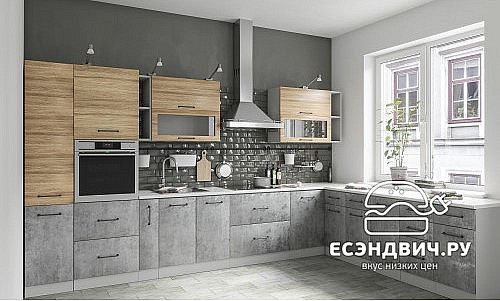 Шкаф угловой 600х600 "The Loft" (МДФ) (Дуб цикорий) /DSV/Loft/ПУ600*600