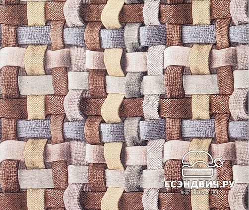 Кровать двухъярусная с диваном "Лаворо" (Анкор белый/Дуб Аризона/Принт Strunk 4 (Bt)) D