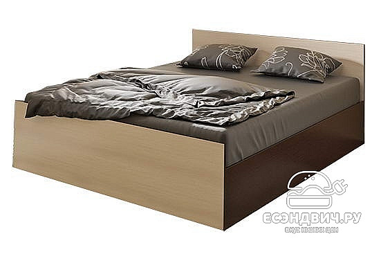 Кровать 1600 "Роби" (Венге/Лоредо) EsandwichBTS