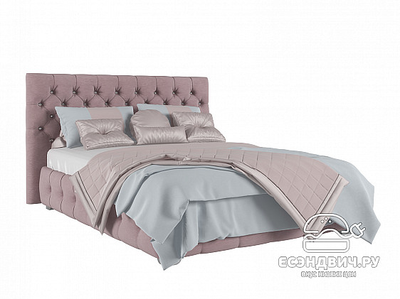 Кровать 140 мягк. just Мирабель (Велюр Opera Lilac (AT)/Ja