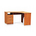 Стол письменный угловой с тумбой "Коста" (МДФ) (Вишня оксфорд/Вишня) EsandwichVITA
