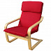 Кресло-качалка "Рипозо" (Хлопок Red/Берёза) EsandwichAR-P1
