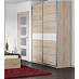 Шкаф-купе 1,56 "Bello" (МДФ)(Дуб Сонома/Белый глянец)-Tr-Лрг