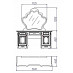 Стол косметический с банкеткой "Джулия" (МДФ) (Крем глянец/Патина/Бархат/Зеркало) UgOl