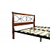 Кровать 1600 с ортопед.осн-ем J "Bentong" (Дерево натур.тонир. Дуб/Металл) Mb/6132