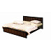 Кровать 1600 "Mexico" (МДФ)  (Венге/Кожзам. Крок коричневый) Esandwich-ОлВлж