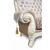 Кресло с накидками lirico "Мона Лиза" (Бархат/Жаккард/Патина Позолота/Крем) Fb1/Adl