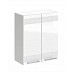 Шкаф 600  decor "Бруско" (МДФ) (Белый глянец) /ИЦMkk/ШВ600