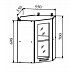 Шкаф угловой 550х550 "The Loft" (МДФ) (Дуб майский/Стекло) /DSV/Loft/ПУС 550*550