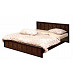Кровать 1400 "Mexico" (МДФ)  (Венге/Кожзам. Крок коричневый) Esandwich-ОлВлж06.259