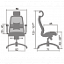 Кресло fold plus "Нэо"(Сетчатая ткань Бело-серая/Кожа NewLeather Белая/Хром)-Mt/SL-3.02
