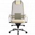 Кресло slim plus "Нэо"  (Сетчатая ткань Бежевая/Кожа NewLeather Бежевая/Хром)-Mt/SL-1.02