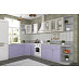 Кухня угловая 2х2,8 правая "Лорен" (МДФ) (Крем/Фиалка) -DSVГР3