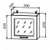 Шкаф высокий 500 верхнее откр."Лорен" (МДФ) (Белый/Стекло) /DSV/Gr/ВПГС500