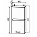 Шкаф высокий 450"Лакрима" (МДФ металлик) (Белый) /DSV/Olv/ВП450