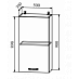 Шкаф высокий 500"Лакрима" (МДФ металлик) (Белый) /DSV/Olv/ВП500