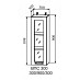 Шкаф высокий 300 "Йорк" (МДФ) (Античное золото/Стекло) /DSV/Kv/ВПС300