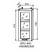 Шкаф высокий 400 "Йорк" (МДФ soft touch) (Персик/Стекло) /DSV/Kv/ВПС400