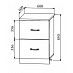 Тумба 600 комод (2 ящ.) без столешн. "Йорк" (МДФ) (Red) /DSV/Kv/С2К600