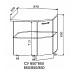 Тумба угловая 850х850 без столешн. "Йорк" (МДФ) (Железо) /DSV/Kv/СУ850*850