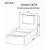 Кровать 800 "Марко" (Дуб Бунратти/Белый глянец)/DSV/Мрл/МКР 800.1